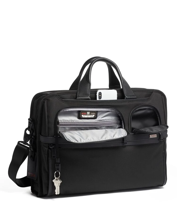 Tumi ALPHA Compact Large Laptop Brief BLACK - Image 4