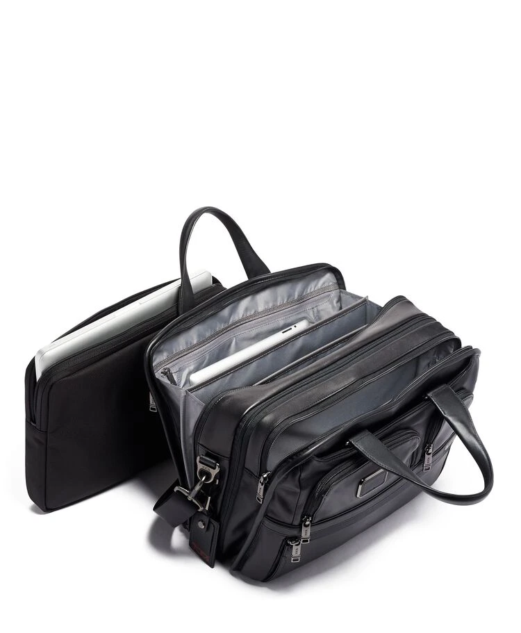 Tumi ALPHA Expandable Organizer Laptop Brief BLACK - Image 2