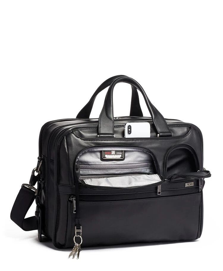 Tumi ALPHA Expandable Organizer Laptop Brief BLACK - Image 3