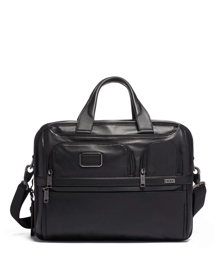 Tumi ALPHA Expandable Organizer Laptop Brief BLACK