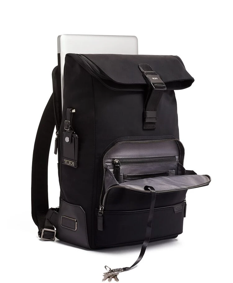 Tumi HARRISON Osborn Roll Top Backpack BLACK - Image 3