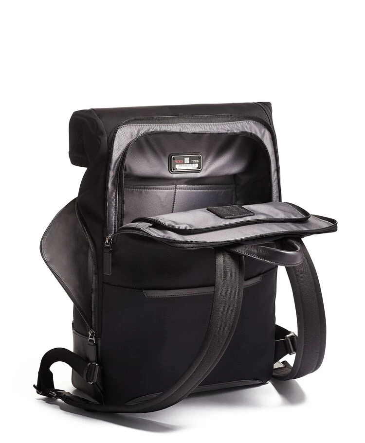 Tumi HARRISON Osborn Roll Top Backpack BLACK - Image 4