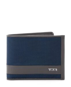 Tumi ALPHA Global Double Billfold NAVY/GREY