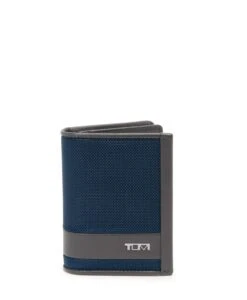 Tumi ALPHA Gusseted Card Case NAVY/GREY