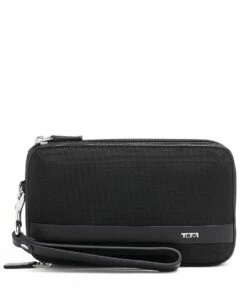 Tumi ALPHA Triple Zip Clutch BLACK