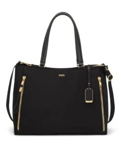 Tumi VOYAGEUR Valetta Large Tote BLACK/GOLD