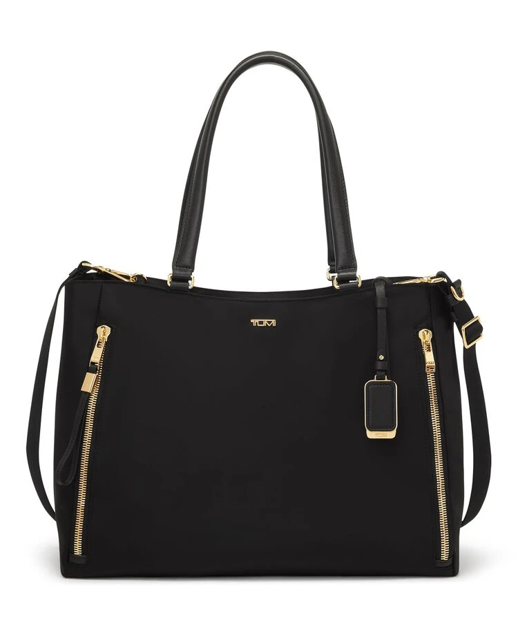 Tumi VOYAGEUR Valetta Large Tote BLACK/GOLD
