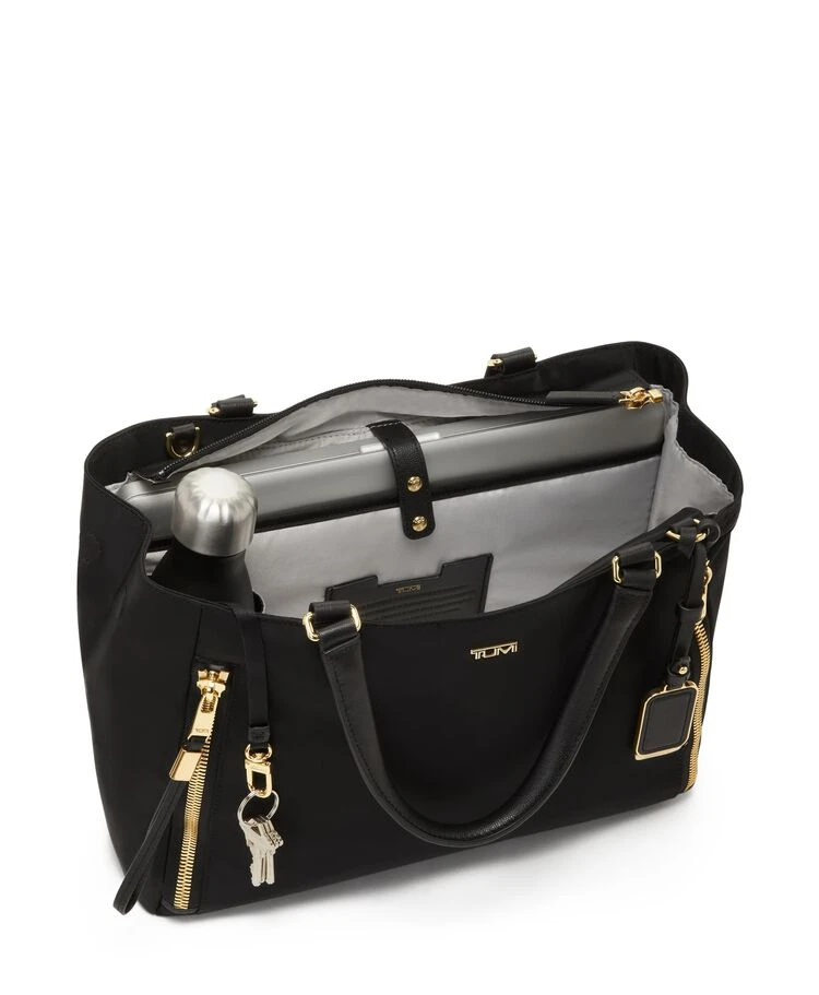Tumi VOYAGEUR Valetta Medium Tote BLACK/GOLD - Image 3