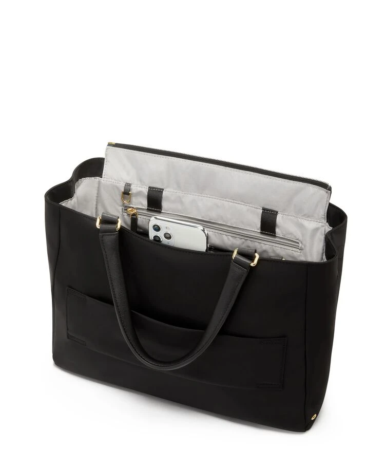 Tumi VOYAGEUR Valetta Medium Tote BLACK/GOLD - Image 5