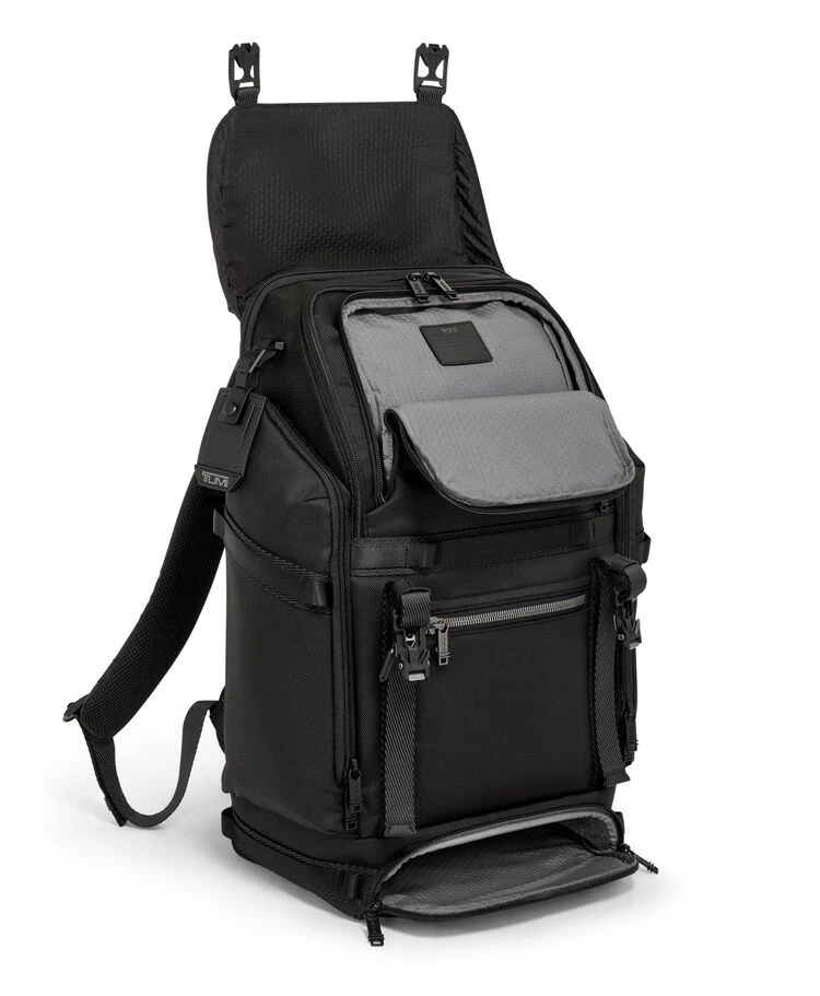 Tumi ALPHA BRAVO Expedition Flap Backpack BLACK - Image 4