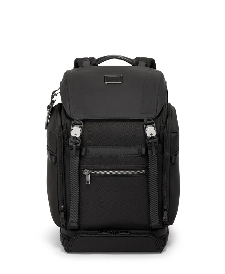 Tumi ALPHA BRAVO Expedition Flap Backpack BLACK