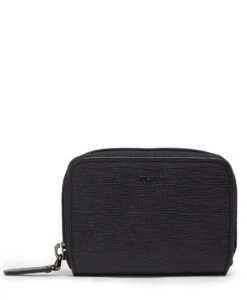 Tumi NASSAU SLG Zip-Around Card Case BLACK EMBOSSED
